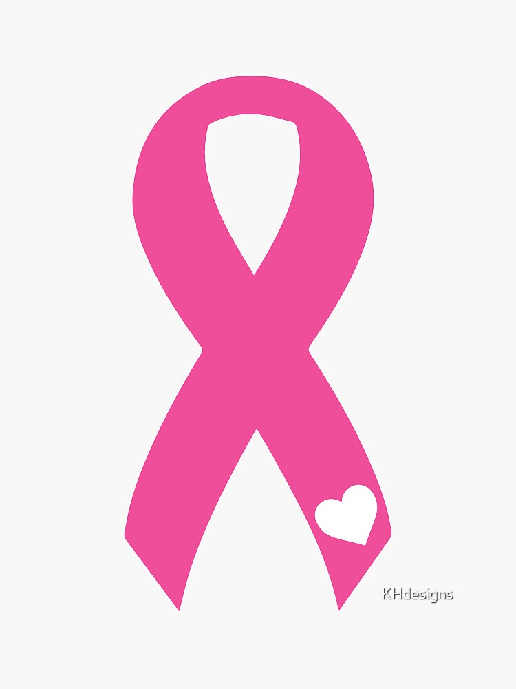 "breast cancer ribbon" Sticker by KHdesigns Redbubble