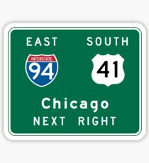 Chicago, IL Road Sign Sticker