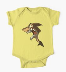 Angry brown shark with shading One Piece - Short Sleeve