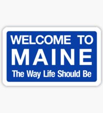 Welcome to Maine Road Sign Sticker