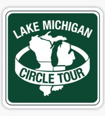 Lake Michigan Circle Tour, Sign, Wisconsin Sticker