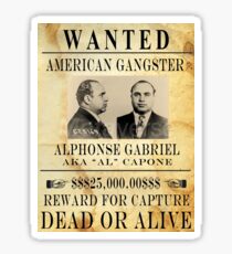 Al Capone Wanted Sticker