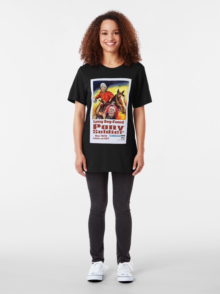 Alternate view of Lying Dog-Faced Pony Soldier Slim Fit T-Shirt