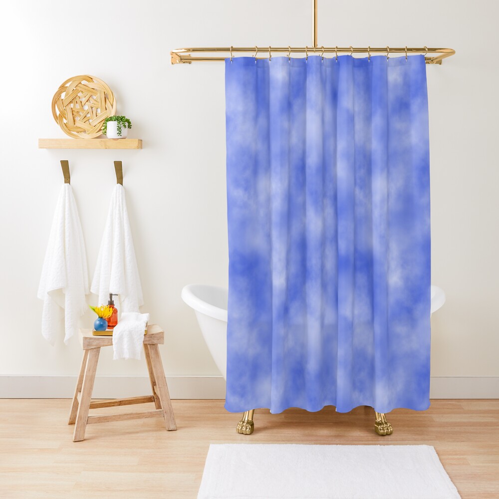 Blue sky background with clouds. Shower Curtain
