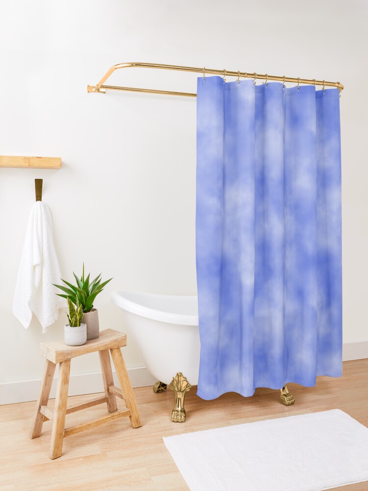 Alternate view of Blue sky background with clouds. Shower Curtain