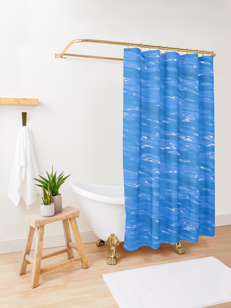 Alternate view of Aqua Shower Curtain