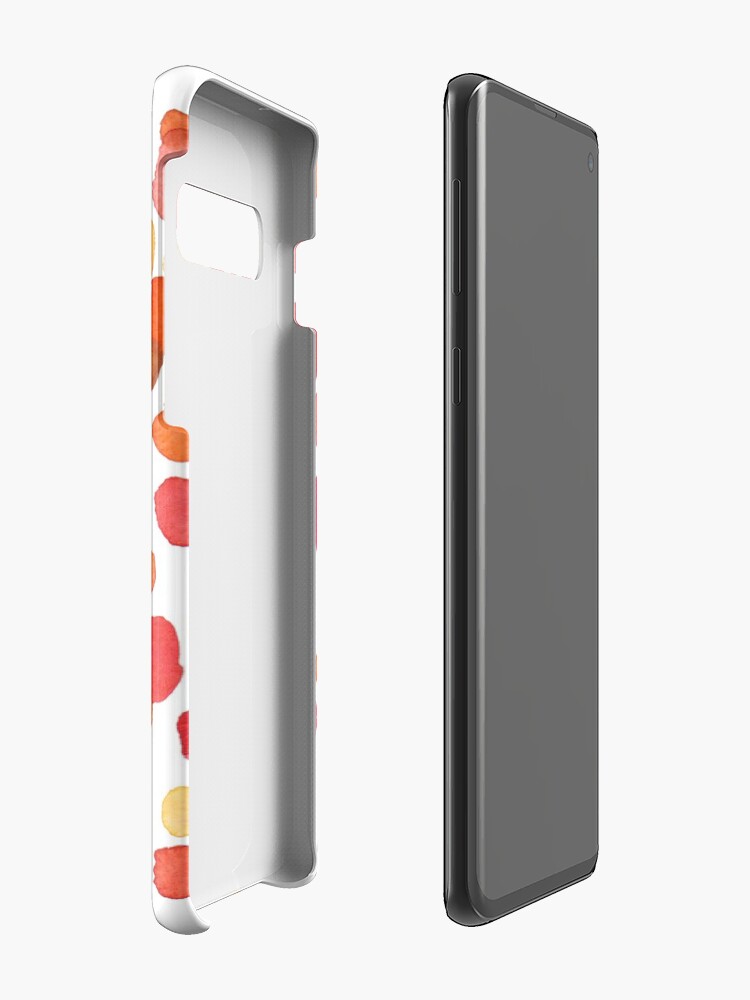 Alternate view of Dotty. Watercolor pattern. Red and Orange Dots Case & Skin for Samsung Galaxy