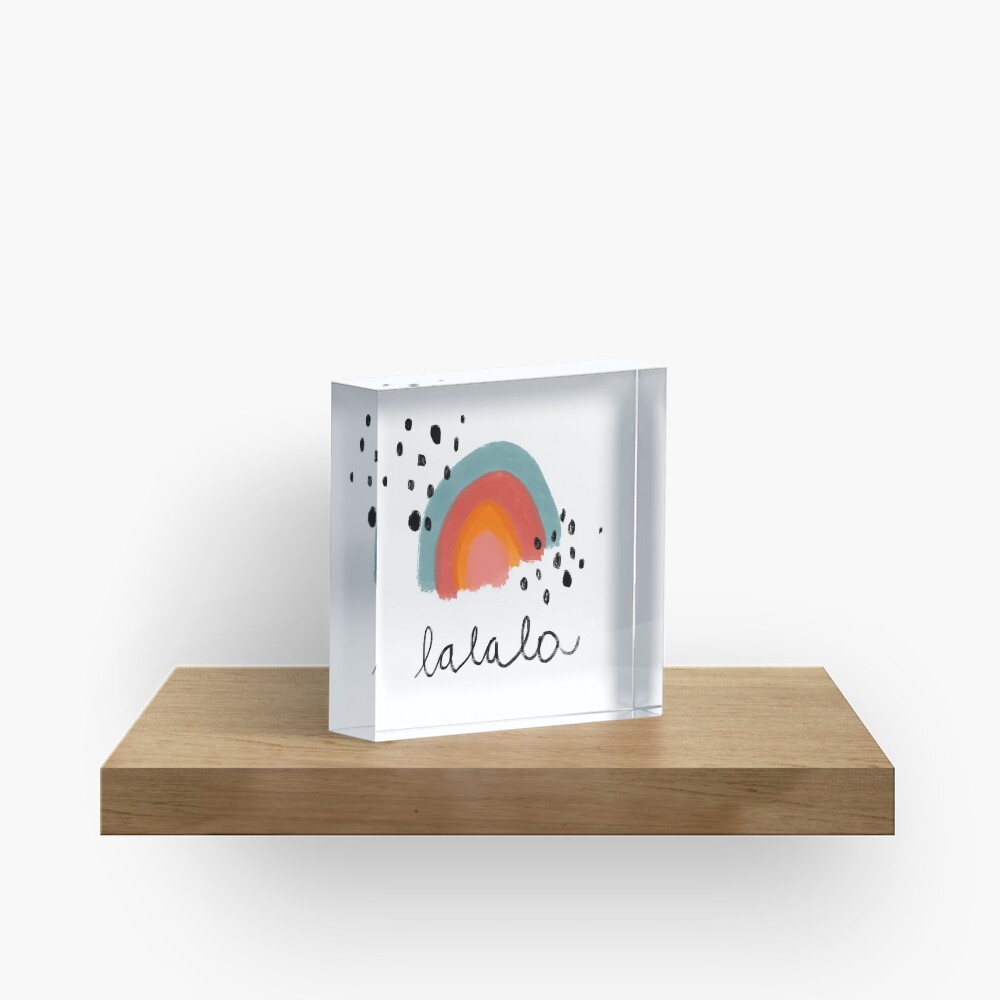Happy rainbow in pastel colors Acrylic Block