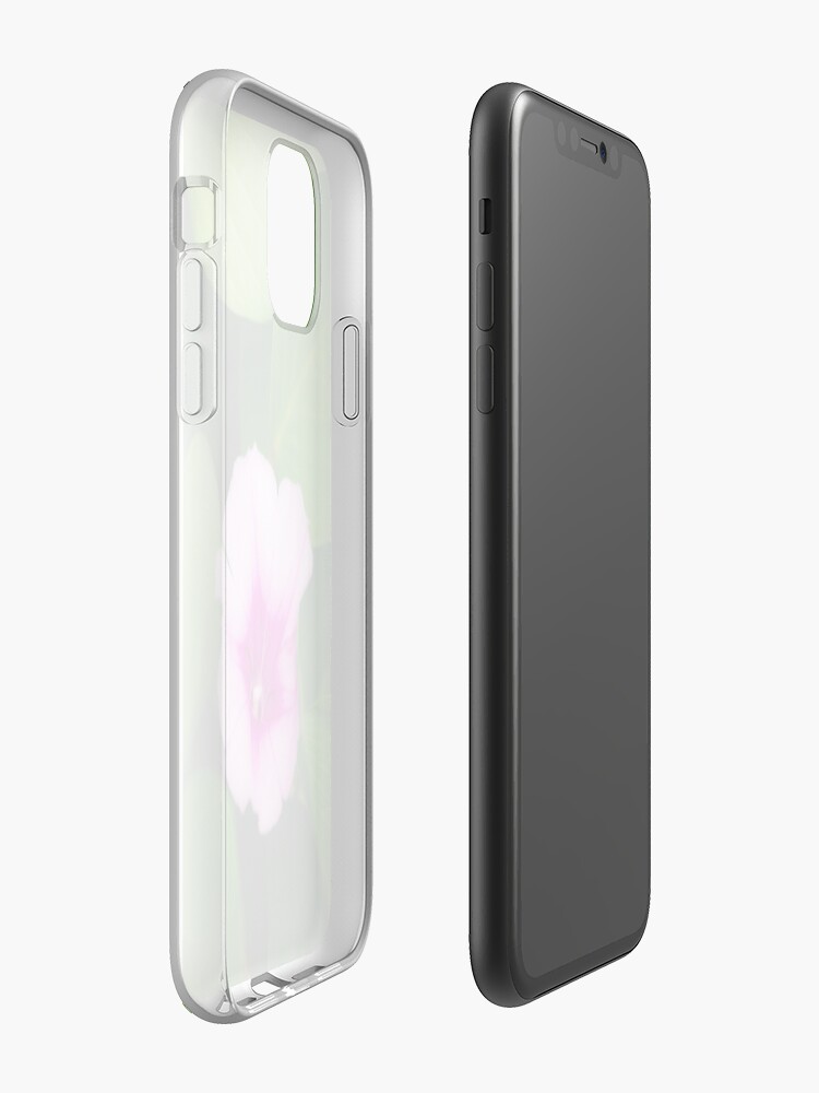 Alternate view of Purple flower between green leaves iPhone Case & Cover