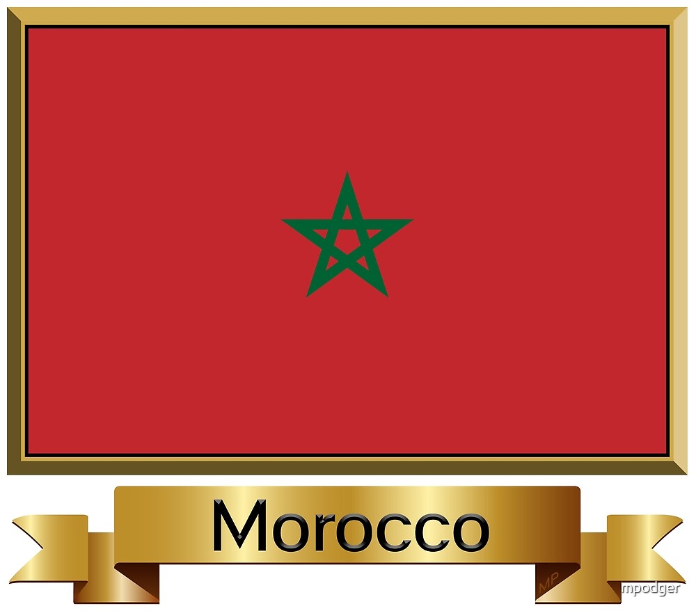 "Morocco Named Flag Stickers, Gifts and Products" by mpodger Redbubble