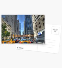 Chicago Rush Hour Traffic Cabs Postcards