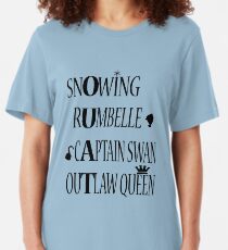 OUAT Ships (Black Text) Slim Fit T-Shirt