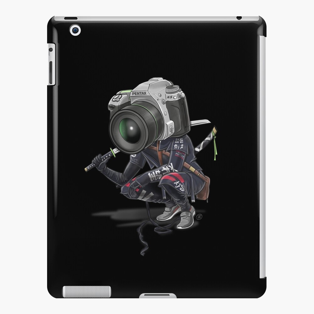 Pentax K5 Silver Samurai (negro) iPad Case & Skin