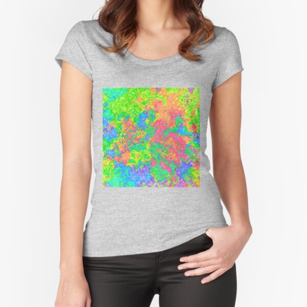 Abstract pattern Fitted Scoop T-Shirt
