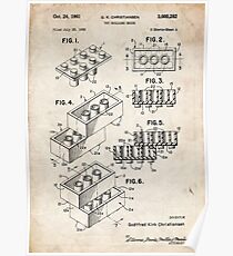 Lego Toy Blocks US Patent Art Poster