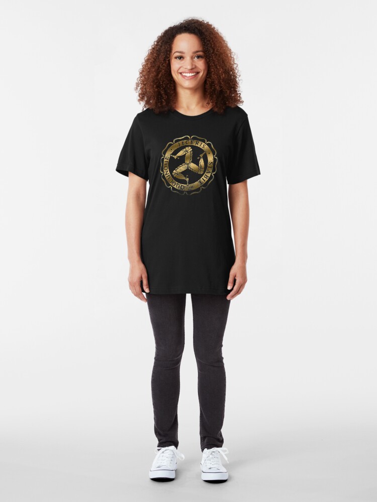 Alternate view of Isle Of Man Flag 3 Legs Of Man Manx Celtic Triskelion Vintage Slim Fit T-Shirt