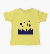 Hot air balloon over the rooftops Baby Tee