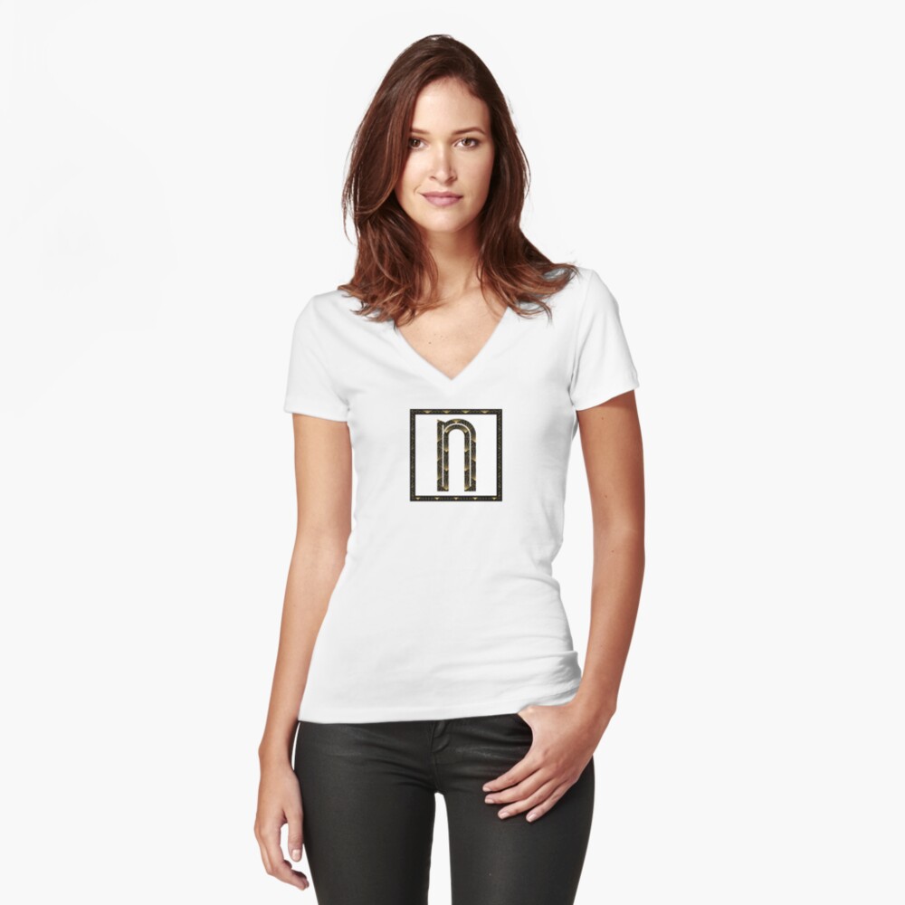 N - Art Deco Edition Fitted V-Neck T-Shirt