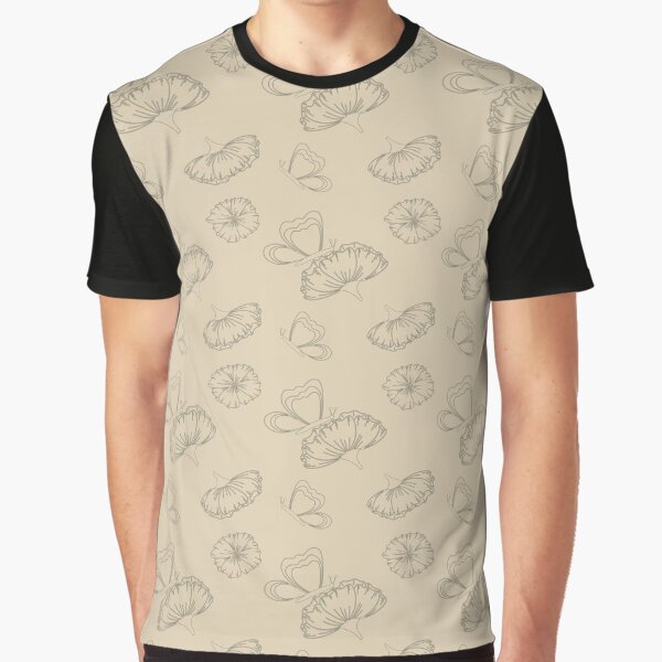 Floral Butterfly Collection Spring Seamless Surface Pattern Graphic T-Shirt