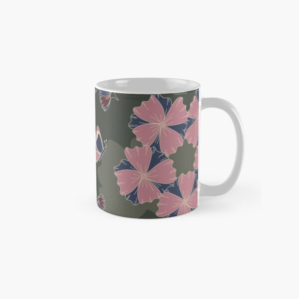 Floral Butterfly Collection Spring Seamless Surface Pattern Classic Mug