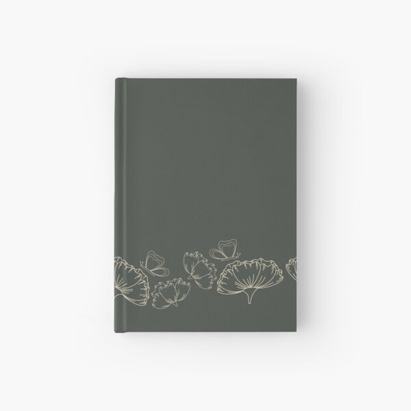 Floral Butterfly Collection Spring Seamless Border Surface Pattern Hardcover Journal