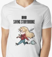 BRB - saving storybrooke Men's V-Neck T-Shirt