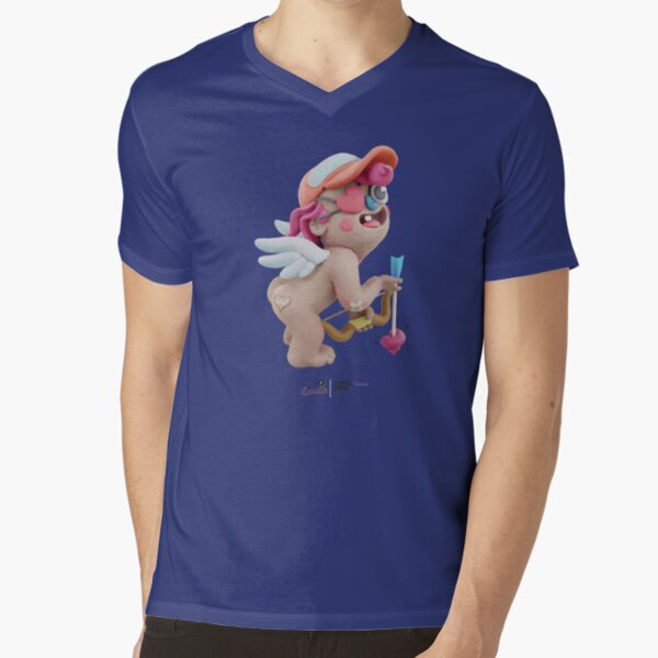 Stupid Cupid, cupido de plastilina del día de San Valentín Camiseta de cuello en V