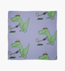 Cooler flippiger grüner T-Rex Dinosaurier, der Golf spielt Tuch