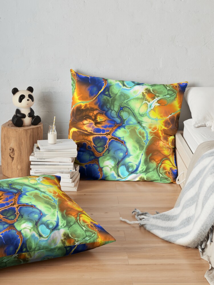 Alternate view of Digital art,fractal,mix of colors Floor Pillow