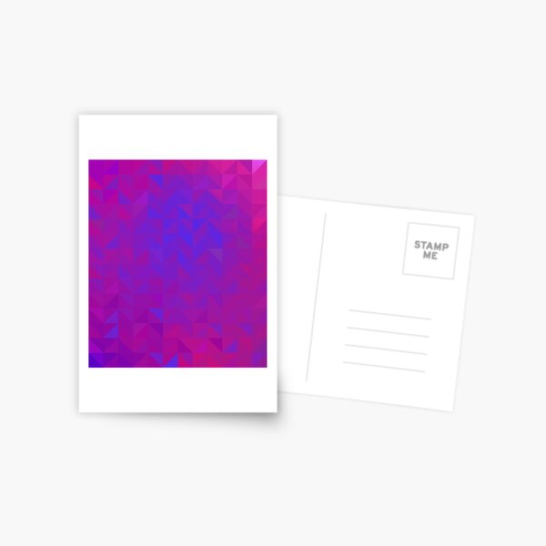 Neon Triangles Chaos Postcard