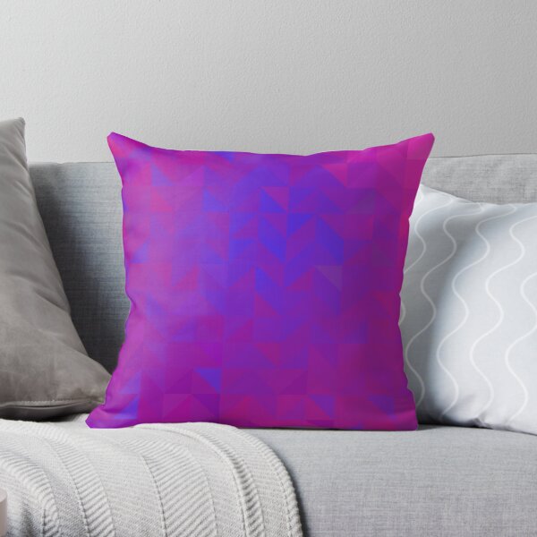 Neon Triangles Chaos Throw Pillow