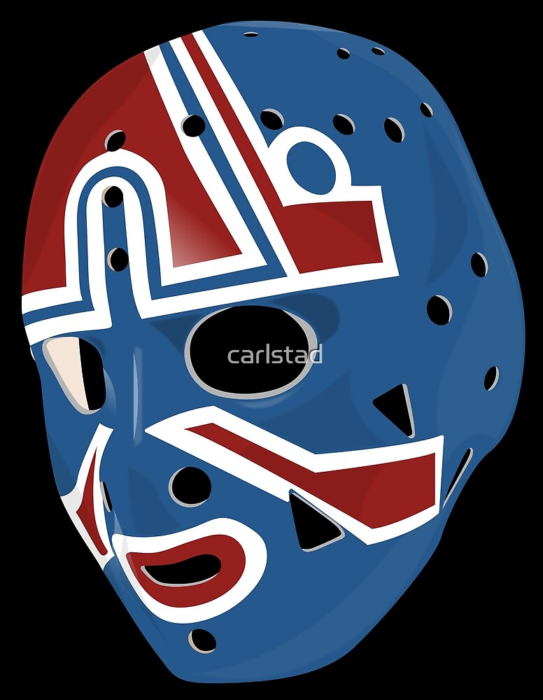 Vintage Goalie Mask - Quebec Nordiques by carlstad