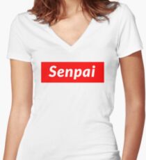 Senpai Women's Fitted V-Neck T-Shirt