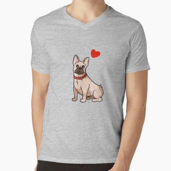 Frenchie V-Neck T-Shirt