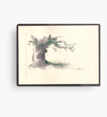 "Serenity" ink wash watercolor on paper. Metal Print