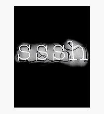 Sssh Neon Photographic Print