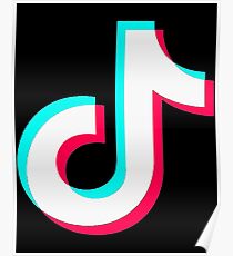 Tik Tok Logo Posters Redbubble