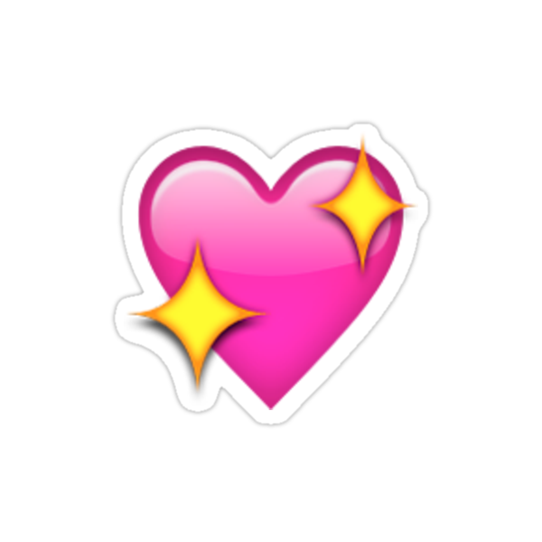 "Sparkle Heart Emoji Sticker" Stickers by youtubemugs | Redbubble