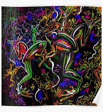 "PSYchedelic Frogs" Poster
