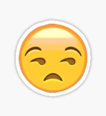 Bored Face Emoji: Stickers | Redbubble