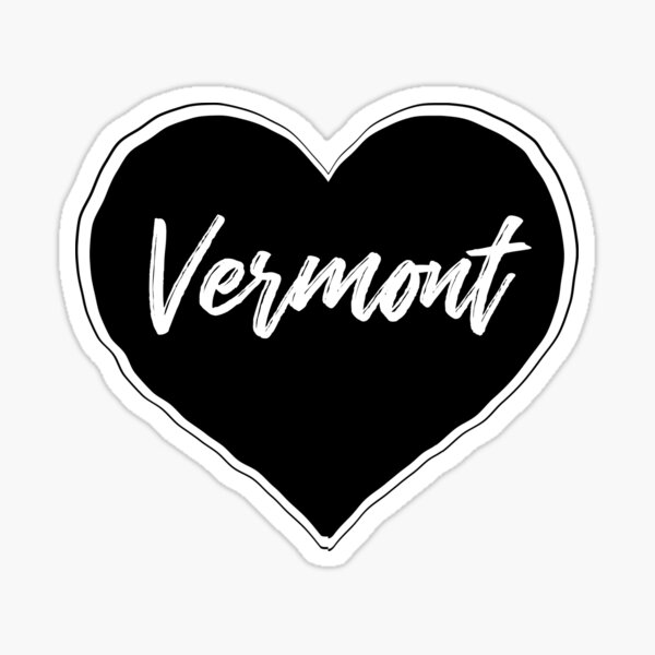 Vermont - Black Heart Edition Sticker