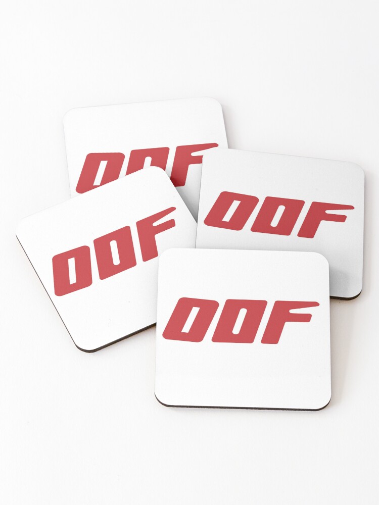 Oof Roblox Template Coasters Set Of 4 By Nouiz Redbubble - f0x red v neck sweater roblox