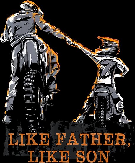 Download "Motocross Dirt Bike gift - Like Father Like Son gift for dad and son" Poster by moonchildworld ...