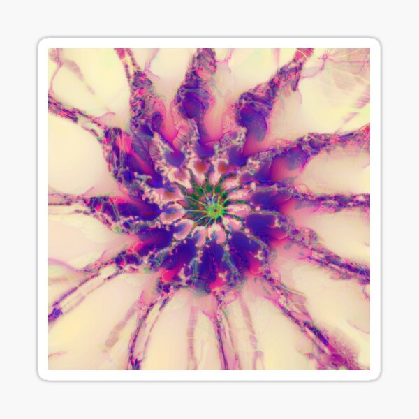 Fractalize abstraction Glossy Sticker