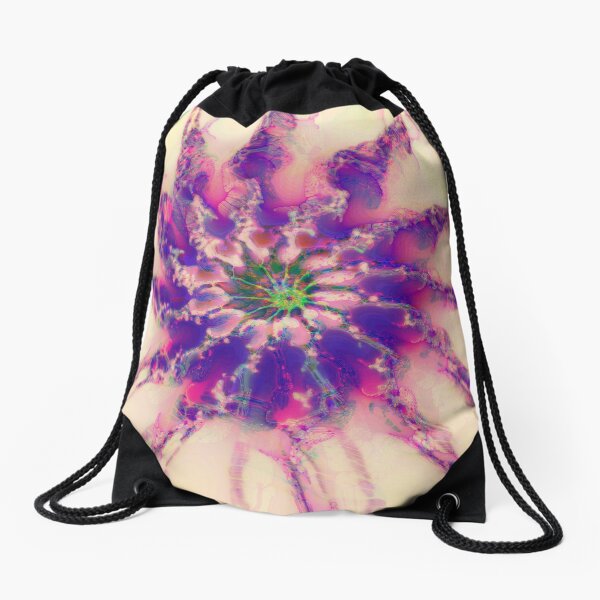 Fractalize abstraction Drawstring Bag