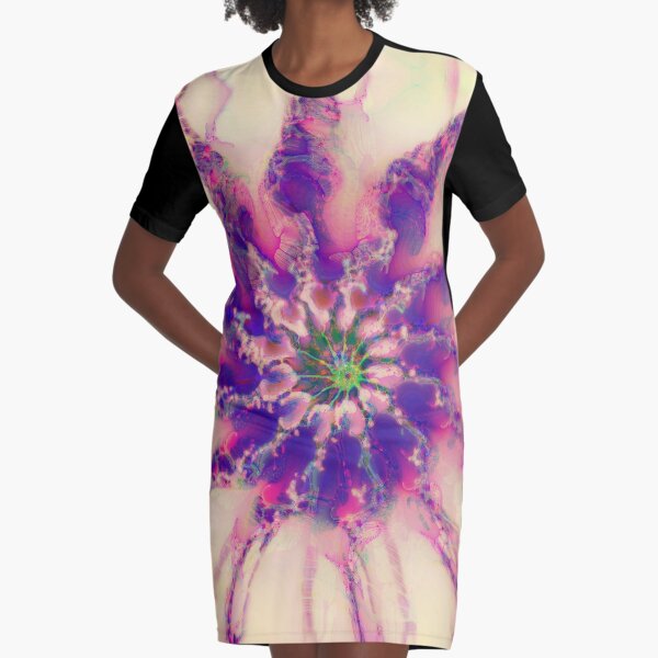 Fractalize abstraction Graphic T-Shirt Dress