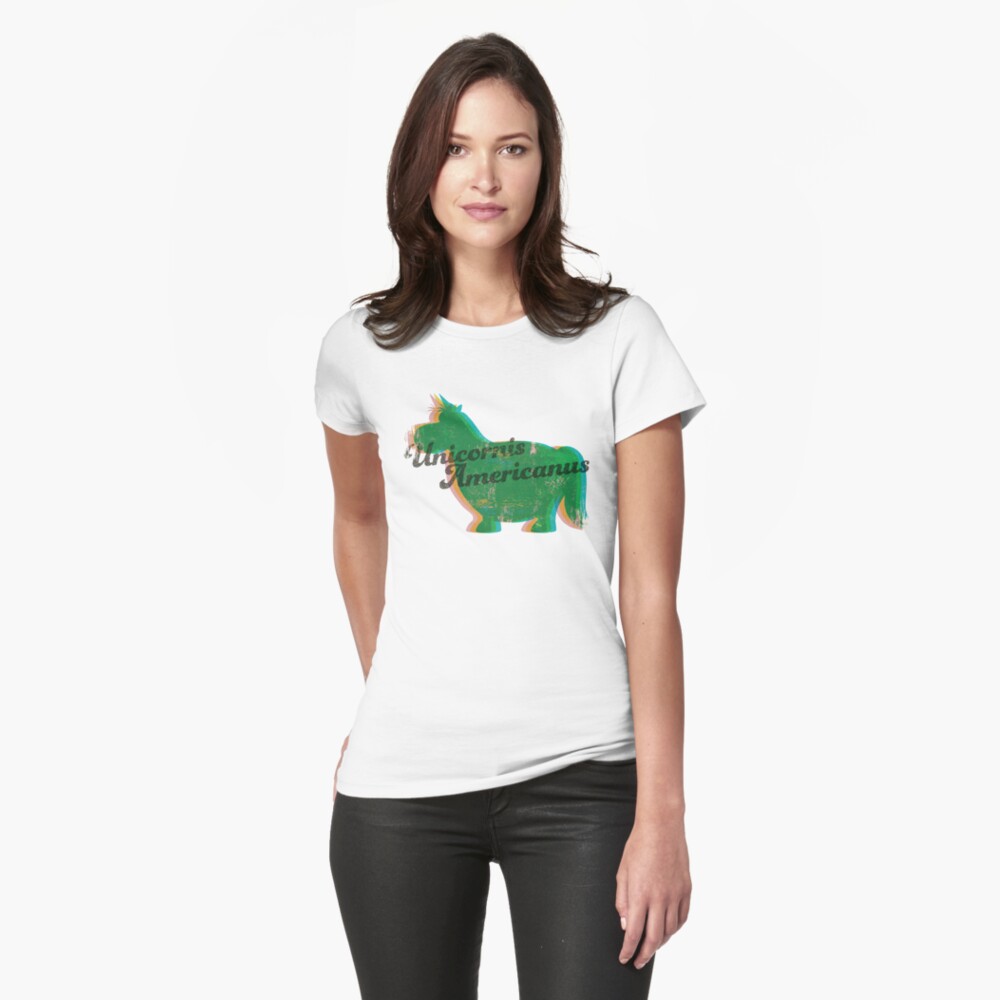 Unicornis Americanus Fitted T-Shirt