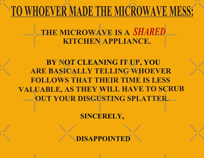 Funny Office Microwave Signs