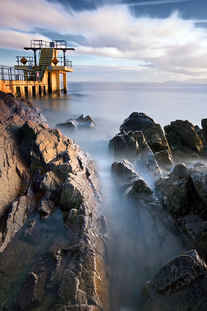 "Blackrock diving tower Salthill Galway Ireland." by MickBourke Redbubble