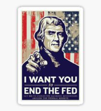 Thomas Jefferson End the Fed Sticker